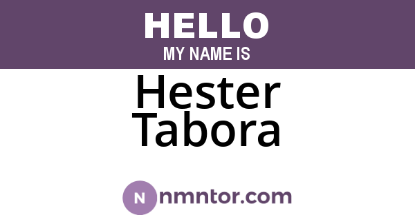 Hester Tabora