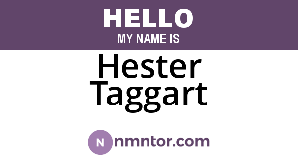 Hester Taggart