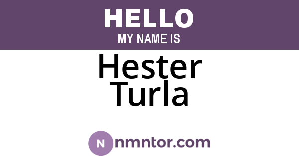 Hester Turla