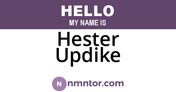 Hester Updike