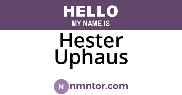 Hester Uphaus