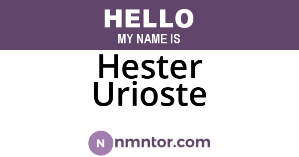 Hester Urioste