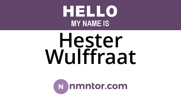 Hester Wulffraat