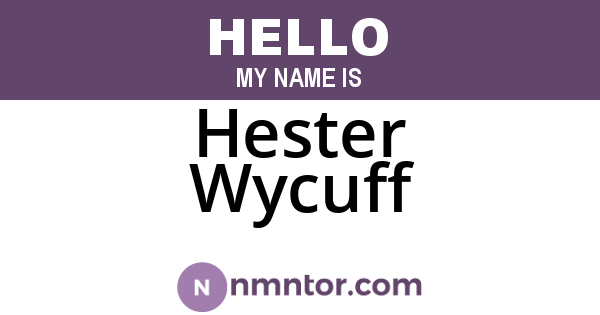 Hester Wycuff