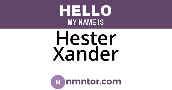 Hester Xander