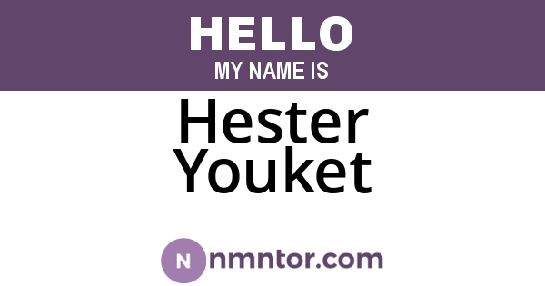 Hester Youket