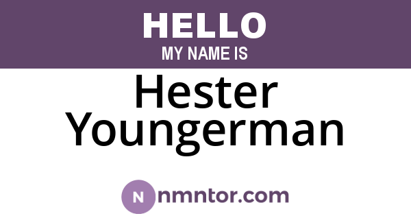 Hester Youngerman