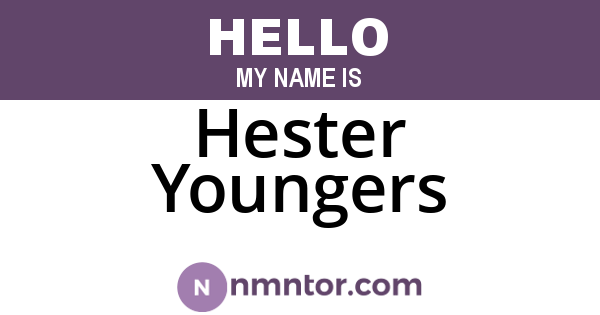 Hester Youngers