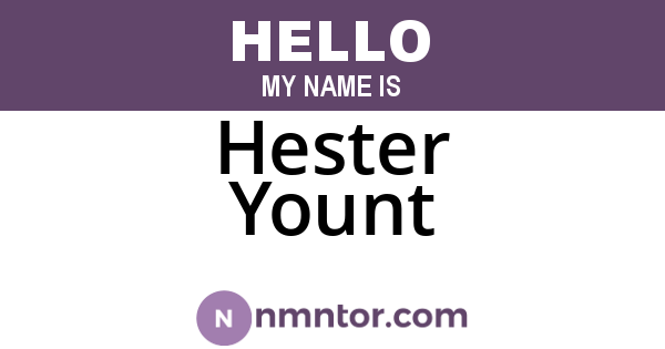 Hester Yount