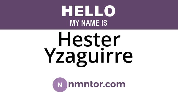 Hester Yzaguirre