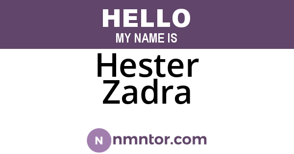 Hester Zadra