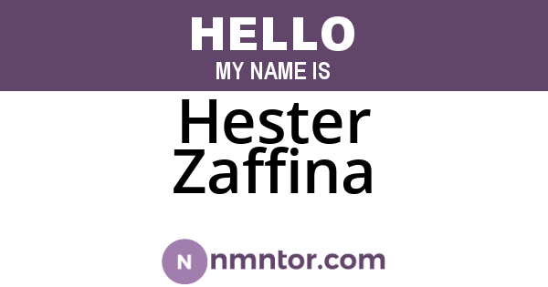 Hester Zaffina