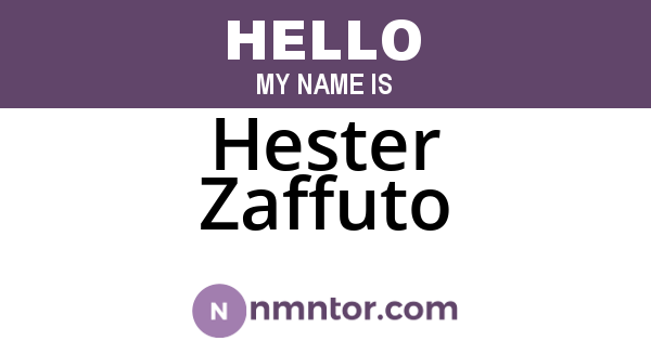 Hester Zaffuto