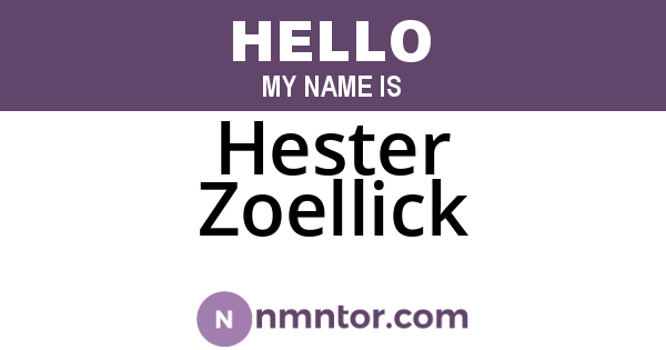 Hester Zoellick