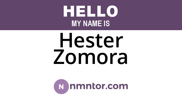 Hester Zomora