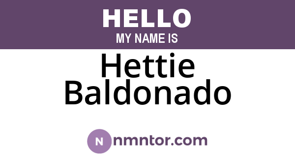 Hettie Baldonado