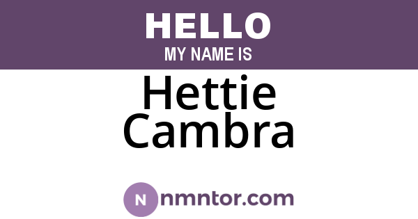 Hettie Cambra
