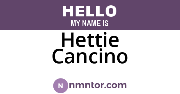 Hettie Cancino