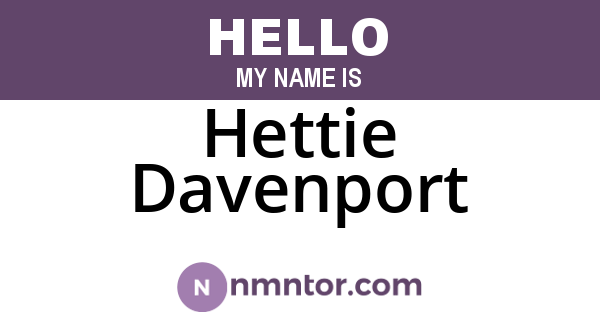 Hettie Davenport