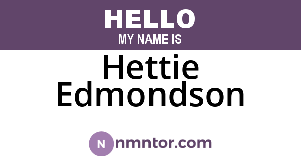 Hettie Edmondson