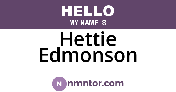 Hettie Edmonson