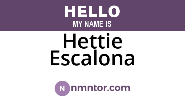 Hettie Escalona