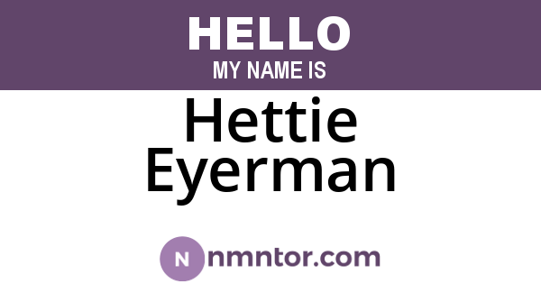 Hettie Eyerman