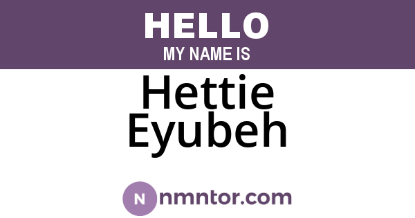 Hettie Eyubeh