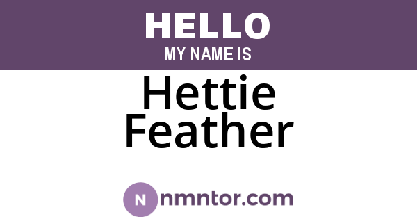 Hettie Feather