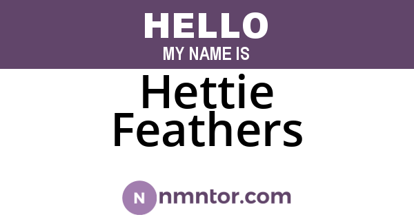 Hettie Feathers