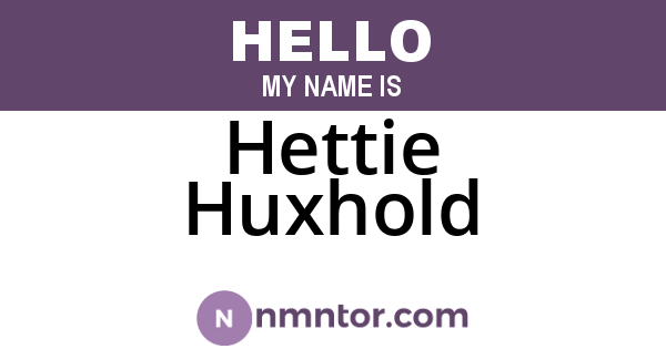 Hettie Huxhold