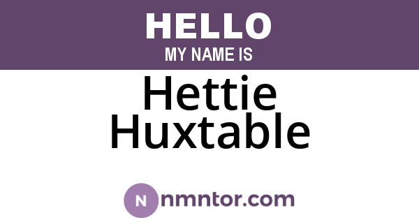 Hettie Huxtable
