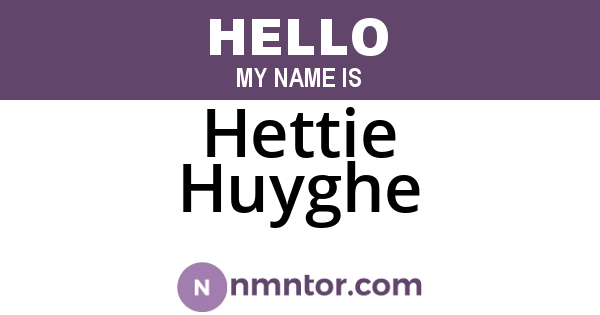 Hettie Huyghe