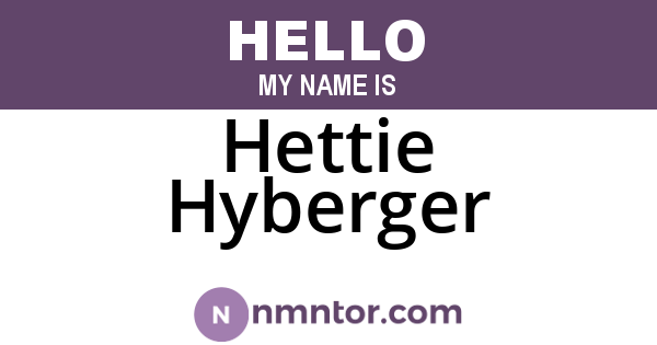 Hettie Hyberger