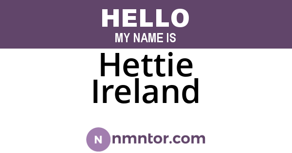 Hettie Ireland