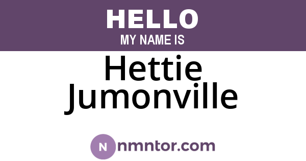 Hettie Jumonville