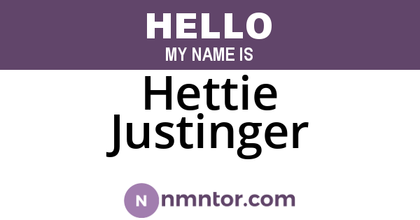 Hettie Justinger