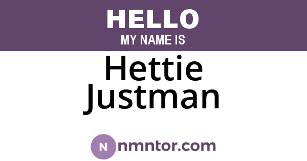 Hettie Justman