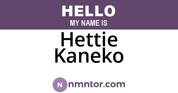 Hettie Kaneko