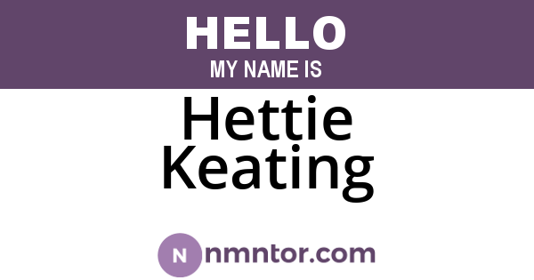 Hettie Keating