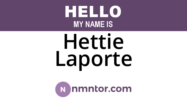 Hettie Laporte