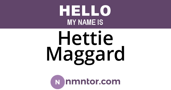 Hettie Maggard