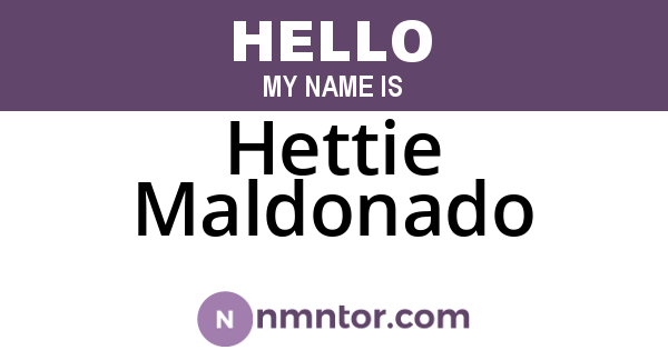 Hettie Maldonado
