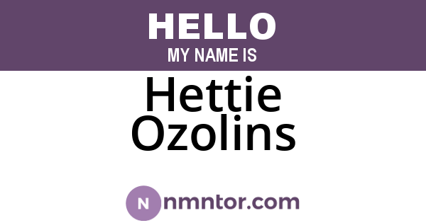 Hettie Ozolins