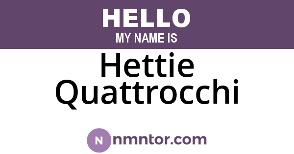 Hettie Quattrocchi