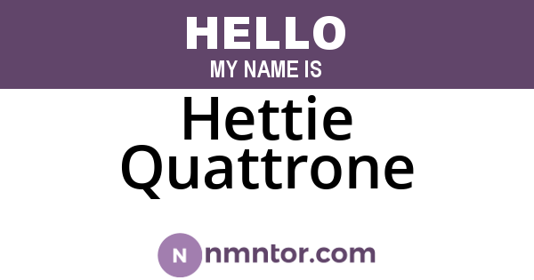 Hettie Quattrone