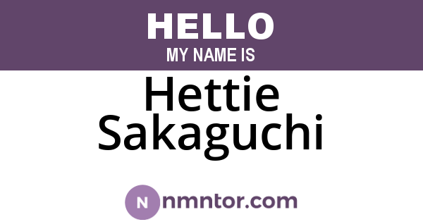 Hettie Sakaguchi