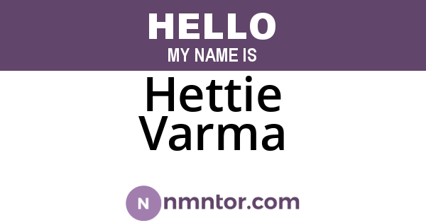 Hettie Varma