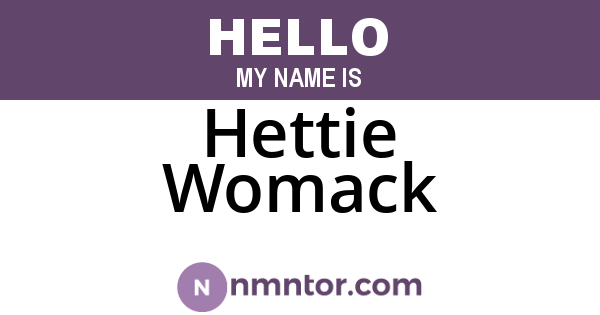 Hettie Womack