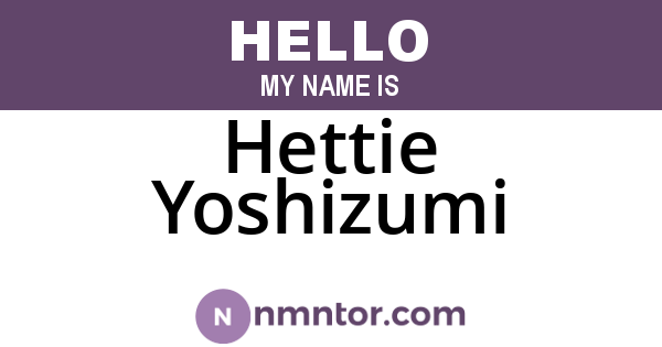 Hettie Yoshizumi